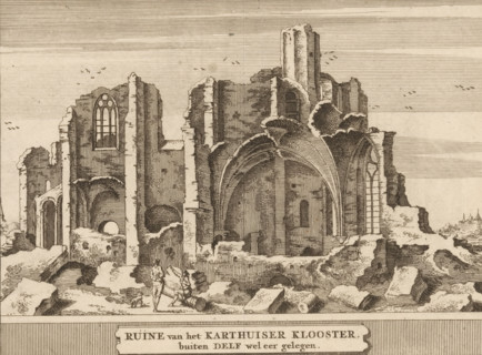 View of the ruins of the Carthusian monastery near Delft, Ruins of the Carthusian monastery,