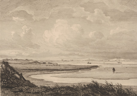 View of the coast of Texel, Texel, print, printmaker: Pierre Louis Dubourcq, Netherlands, 1849,