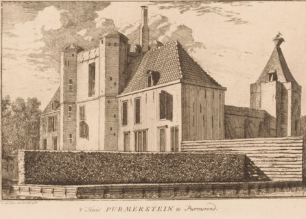 t Huis Purmerstein in Purmerend, View of Purmerstein Castle, print, Series number, 10, printmaker: