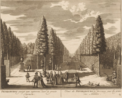 Petersburg's view from behind, through the large avenues, View of Petersbourg from behind, by the