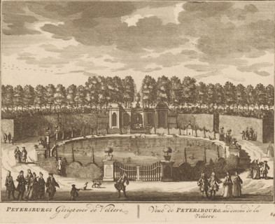 Petersburg View over the Aviary, View of Petersbourg, above the aviary, View of the aviary of the