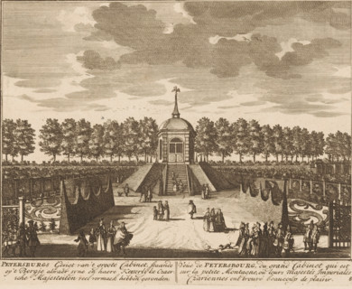 View of the large cabinet in the garden of House Petersburg, Petersburgs Gesigt van 't groote