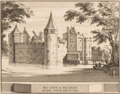 The castle at Muiden, visible on its right side, View of Muiderslot, Castles in the Netherlands,