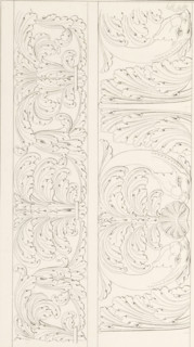 Two friezes, ornamental print, Ornamental print with two friezes. Part (19th. Cah.er f.le 39) of