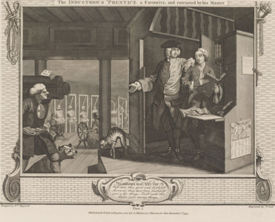 The Industrious Pupil a Favorite and Confidant of His Master (plate 4), The Indoustrious 'Prentice