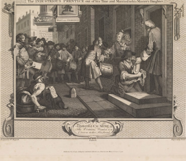The Industrious Prentice out of his Time and Married to his Master's Daughter, The diligent pupil