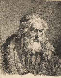 Portrait of an old man, also called 'The Greek Priest', print, printmaker: François André Vincent,