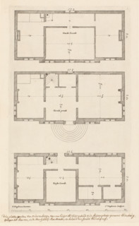 Floor plan of the country house Elsenburg in Maarsseveen, Main designs by Philips Vinckboons,