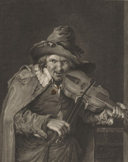 Violinist, Le Joueur de Violon, print, printmaker: Jean Baptiste Fosseyeux, after painting by