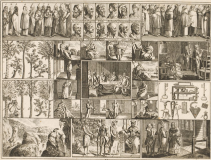Sheet with various encyclopedic illustrations, Encyclopedic illustrations for youth,