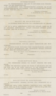 Subscription list for the prospectus of the Journal of Decorative Art, text sheet, prospectus,