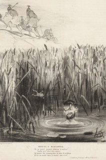 Marius a Minturnes, Marius hides in a swamp from Roman soldiers, Caricatures of ancient figures,