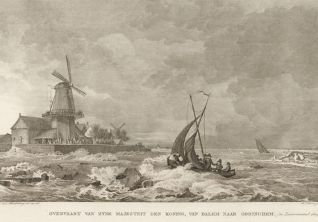 Lodewijk Napoleon sails from Dalem to Gorinchem, 1809, Crossing of His Majesty the King, from Dalem