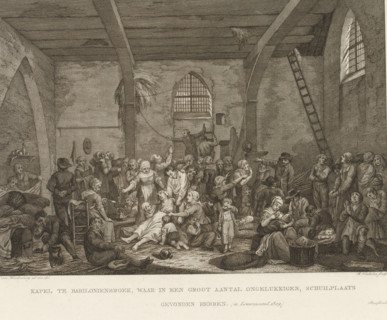 Shelter for victims in Babyloniënbroek, 1809, Chapel in Babyloniënbroek, where a large number of