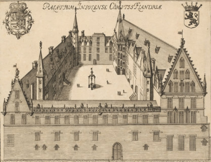 View of the palace of the Count of Flanders near Lille, Palatium Insulense Comitis Flandriae,