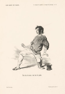 Rien dans les mains, rien dans les poches, Man with hat next to him bends backwards, People from