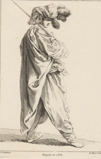 Standing figure with sword, Collection of various dramatized poses, Recueil de Differentes charges