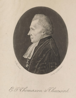 Portrait of Evert Jan Thomassen à Thuessink, print, printmaker: Edme Quenedey, Paris, after drawing