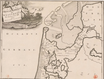Pars I Frisiae Liberae quae Westfresia, Historical map of the Netherlands with the territories of
