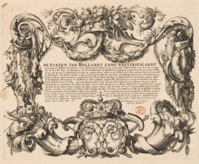 Patent granted by the States of Holland and West Friesland for a map of the Rijnland Water Board,