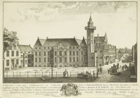 View of the Old Town Hall in The Hague, View of the town-house in s' Hage, View & perspective of