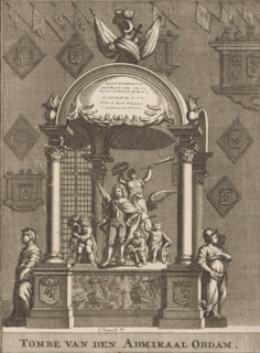 Monumental tomb for Admiral Jacob Baron van Wassenaer van Obdam, Tomb of Admiral Obdam, print, book