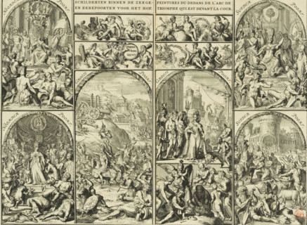 Paintings within the gates of victory and honor in front of the Court, Paintings inside the