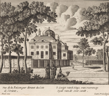 View of the eastern side of Huis ten Bosch, 't Gesigt van 't huys van vooren op zyde van de oost