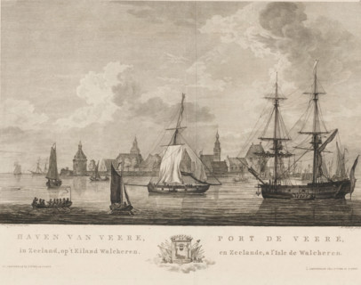 Harbour of Veere, in Zeeland, on the Island of Walcheren, Port de Veere, en Zeelande, a l'Isle de