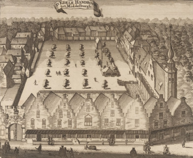 View of the Saint Sebastian's Archery Range in Middelburg, D' Edele Handboog tot Middelburgh,