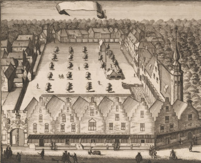 View of the Saint Sebastian's Archery Range in Middelburg, print, View of the Saint Sebastian's