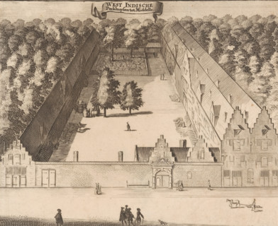 West Indian Warehouses in Middelburg, View of the West Indian Warehouses in Middelburg, print, book