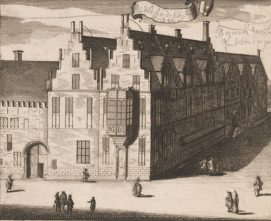 View of the West India House in Middelburg, print, View of the West India House, the office of the