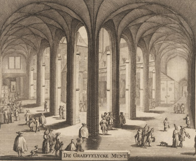 The Count's Mint, View of the Count's Mint in the Abbey at Middelburg, print, book illustration,
