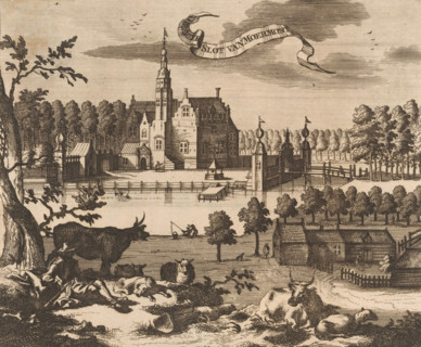 View of Moermond Castle, The Lordly Castle of Moermond, print, book illustration, View of Moermond