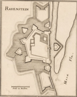 Fortress map of Ravenstein, Ravenstein, area plan, print, Fortress map of Ravenstein. Bottom left a