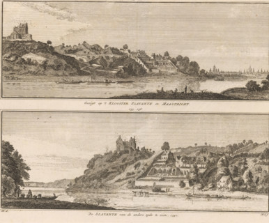 Two views of the Slavante Monastery near Maastricht, View of the Slavante Monastery and Maastricht,
