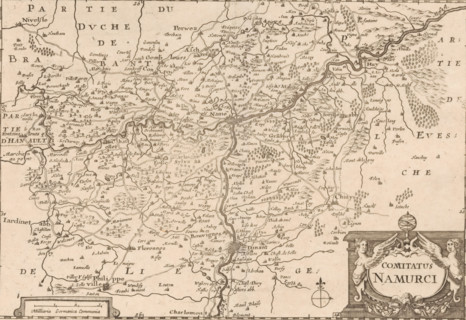 Map of the County of Namur, Comitatus Namurci, print, map, Map of the County of Namur. Title