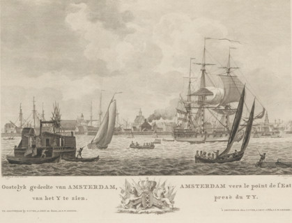 Eastern part of Amsterdam, seen from the IJ, Amsterdam vers le point de l'Est, presè du Ty, View of