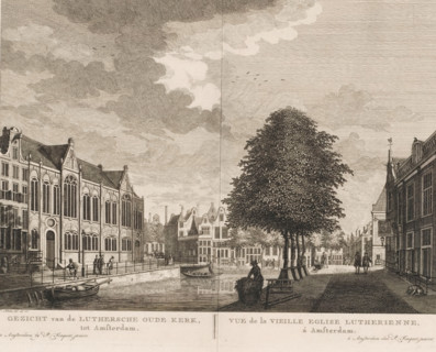 View of the Old Lutheran Church in Amsterdam, View of the Old Lutheran Church, in Amsterdam, Vue de
