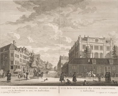 View of the Portuguese Synagogue in Amsterdam, View of the Portuguese Jewish Church, seen from the