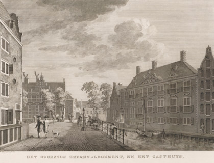The Oudezijds Heeren-Logement, and the Gasthuys, View of the Oudezijds Heerenlogement in Amsterdam,