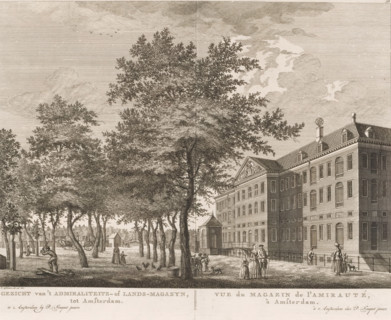 View of the National Naval Storehouse (Admiralty Storehouse) in Amsterdam, View of the Admiralty or