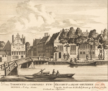 View of the City Cannon and Bell Foundry on the Lijnbaansgracht in Amsterdam, Cannon and Bell