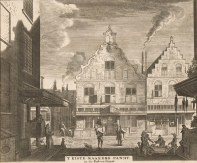 The Crate Makers' Building, in the Kalverstraat, View of the Crate Makers' Building in Amsterdam,