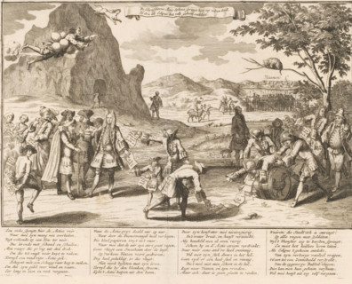 The Action Sphinx leaps from the mountain, 1720, The phantom-beautiful Action-Sphinx leaps herself