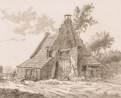 Ruins of the house Snaatburg in Maarssen, print, printmaker: Anthonie van den Bos, Netherlands,