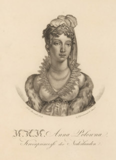 Portrait of Anna Paulowna Romanowa, print, Portrait of Anna Paulowna. In the lower margin her name