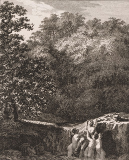 Hylas abducted by the nymphs, Landscapes with mythological figures, print, Series number, 10,