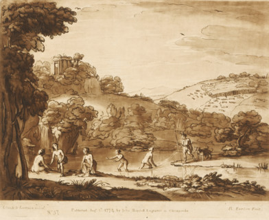 Landscape with Actaeon and Diana and her nymphs, Liber Veritatis. Or a Collection of Two Hundred